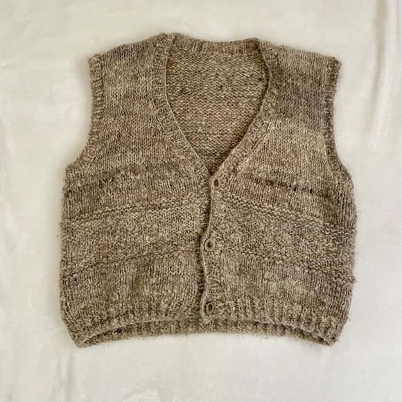Jackets & Blazers - Vintage Tan Wool Vest